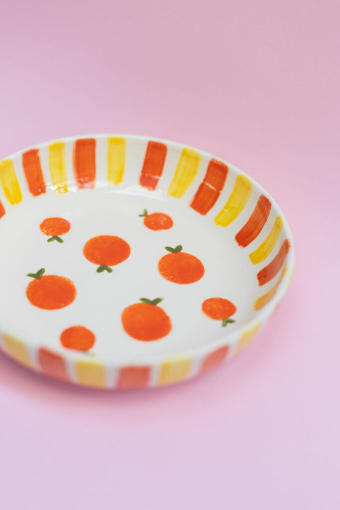 assiette creuse orange