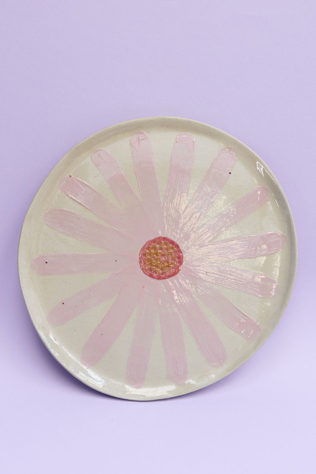 assiette fleur fabriquée en modelage