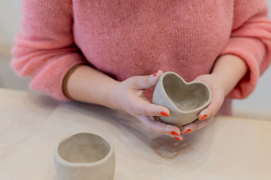 modelage tasse coeur